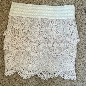 Wet Seal Crochet Skirt